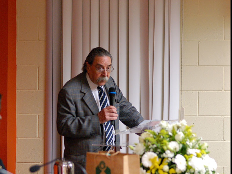 Luiz Gullhermo Bahamondes discursa sobre João Luiz. Foto: Mario Moreira. CADCC-FCM/Unicamp