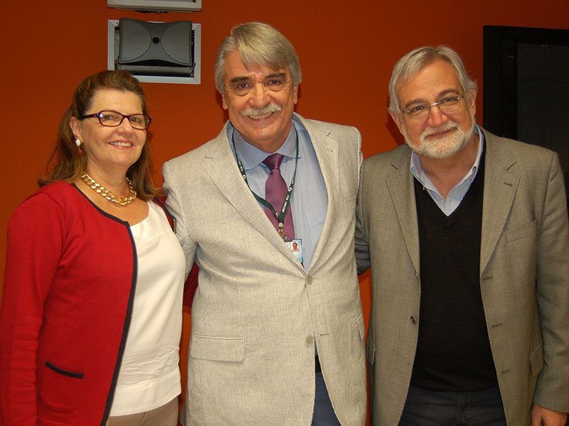 Rosa Inês, João Luiz e Mario Saad. Foto: Mario Moreira. CADCC-FCM/Unicamp