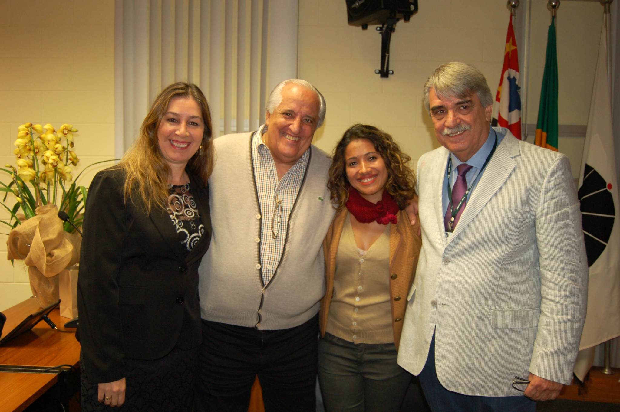 Eliana Pietrobom, Rogério Antunes, Camila Delmondes e João Luiz. Foto: Mario Moreira. CADCC-FCM/Unicamp