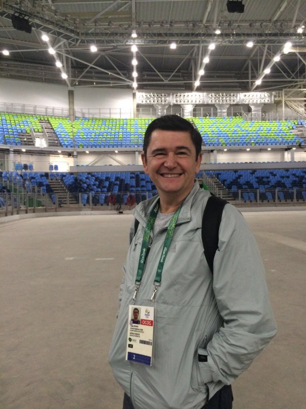 Sérgio Piedade, na arena do judô, no Rio de Janeiro. Foto: Divulgação