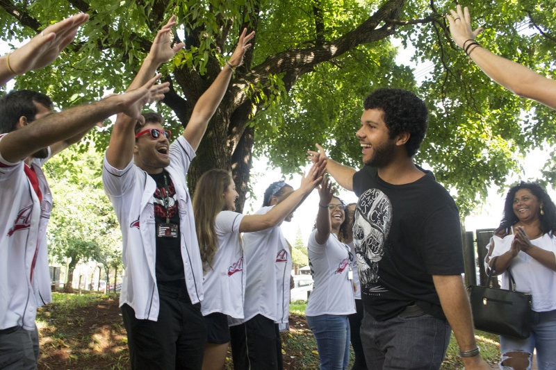 Recepção dos calouros de 2018 do curso de Medicina. Foto: Marcelo Oliveira - FCM/Unicamp