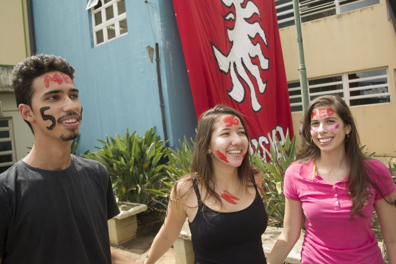 Recepção dos calouros de 2018 do curso de Medicina. Foto: Marcelo Oliveira - FCM/Unicamp