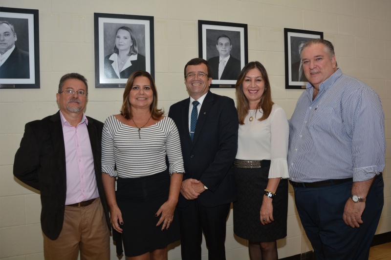 Milton, Rosa, Alberto, Eliana e Pedretti. Foto: Mario Moreira - FCM-Unicamp