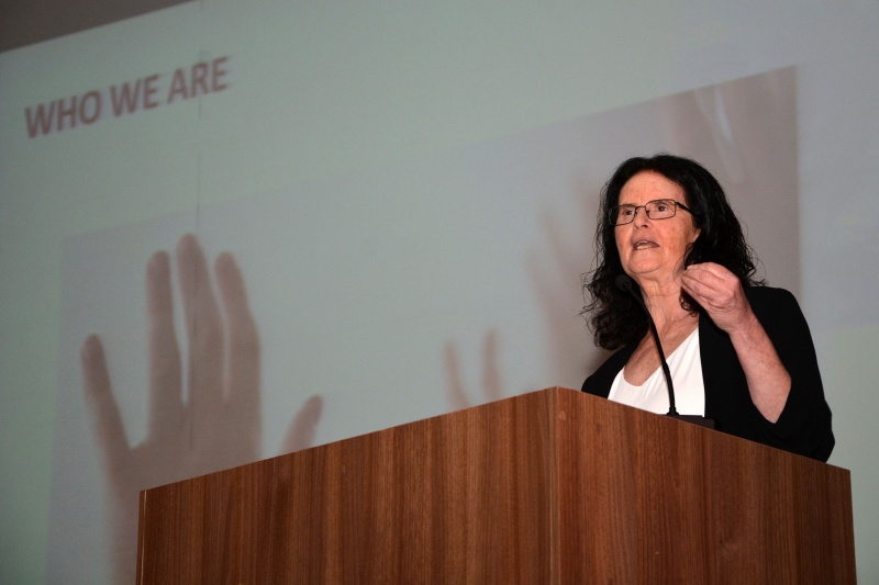 Yvonne Steinert, da McGill University. Foto: Mario Moreira - FCM/Unicamp 