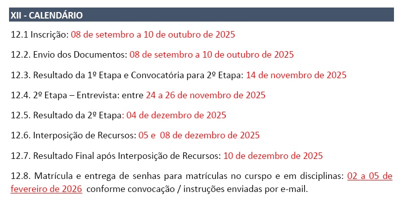 calendário 